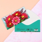 Конверт для денег «Яркие цветы» 16.5 × 8 см   