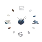 Часы-наклейка DIY "Время кофе", d-50 см          