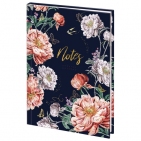Ежедневник недатированный А5 (145х215 мм), ламинированная обложка с фольгой, 128 л., STAFF, "Flowers