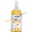 Жидкое мыло MILANA (ГРАСС)  молоко и мед с дозатором 1000мл
