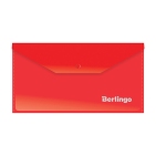 Папка-конверт на кнопке C6 Berlingo, 180мкм, красная