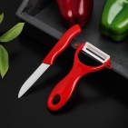 Набор 2 предмета: нож 7 см, овощечистка МИКС