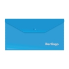 Папка-конверт на кнопке C6 Berlingo, 180мкм, синяя