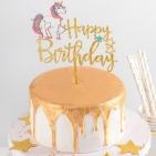 Топпер на торт "День Рождения" 14,7х14 см