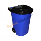 Бак для мусора 65л универсальный на колесах  (синий)  (Альтернатива) м4664