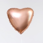 Шар фольгированный 19" сердце, цвет розовое золото, мистик (гелий)