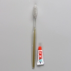 Зубной набор в пакете: зубная щетка 18 см + зубная паста 3 гр.                           
