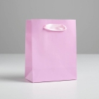 Пакет подарочный «Розовый», 11,5 × 14.5 × 6 см   5047663