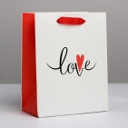 Пакет ламинированный вертикальный Love, MS 18 × 23 × 10 см   