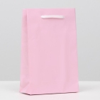 Пакет ламинированный, розовый, 17,5 х 11,5 х 5 см   