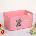 Ящик для игрушек "Mommy love", цвет нежно-розовый   