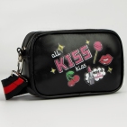 Детская сумка "Kiss", искусственная кожа, черная    