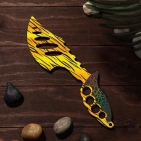 Сувенир деревянный «Топор», жёлтый леопард   