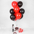 Воздушные шары "Девичник", стаканчики, хлопушка, наклейки, красный, 19 предметов в наборе