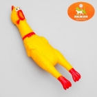 Игрушка пищащая "Курица" малая, 16,5 см, микс цветов 