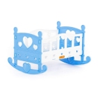 Кроватка-качалка для кукол сборная (7 элементов) (в пакете) МИКС  
