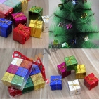 Украшение елочное Brilliante "Подарки" 3,0см, 12шт в пакете, разноцветные (18U12-84) 