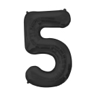 Шар фольгированный "Цифра 5, 32", цвет черный (воздух)