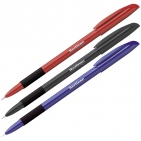 Ручка шариковая Berlingo "Metallic Pro", синяя, 0,7мм, грип