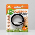 Биоошейник антипаразитарный "ПИЖОН" для кошек от блох и клещей, черный, 35 см