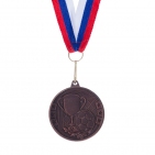 Медаль тематическая 176 "Футбол", диам. 4 см, цвет бронз         