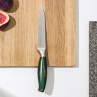 Нож кухонный "Zeus" универсальный, 12,5 см, цвет изумрудный   