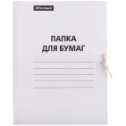 Папка для бумаг с завязками OfficeSpace, картон, 220г, белый