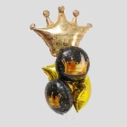 Букет из шаров "Король вечеринки", фольга, набор из 5 шт (гелий)   