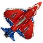 Шар фольгированный д/палочки 3 12" Истребитель Красный ФМ   