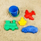 Набор для игры в песке №115    (4 формочки, ведро)    МИКС 
