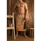 Полотенце для бани "Банька" мужской килт, 75х150 см хлопок вафельное полотно   