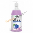Жидкое мыло MILANA (ГРАСС)  черника в йогурте с дозатором 1000мл