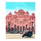 Картина по номерам на картоне 40*50 см "Площадь в Индии"  Кпн-197 