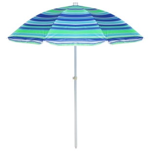 Зонт пляжный Модерн  с серебряным покрытием d=240 cм, h=220 см, цвета микс  фото 104144
