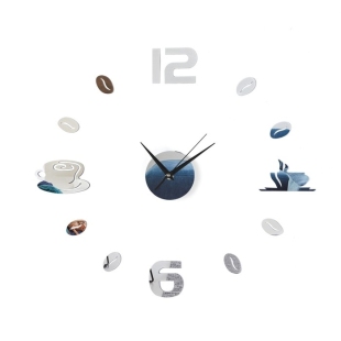 Часы-наклейка DIY "Время кофе", d-50 см           фото 93652