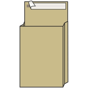 Пакет почтовый B4, UltraPac, 250*353*40мм, коричневый крафт, отр. лента, 130г/м2 фото 108130