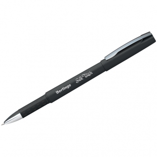 Ручка гелевая Berlingo "Silk touch", черная, 0,5мм, грип фото 101713