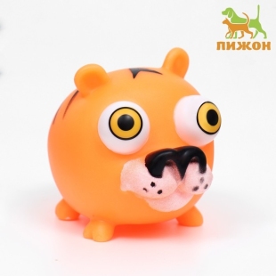 Игрушка для собак "Тигр" 12 см, оранжевая    фото 111910