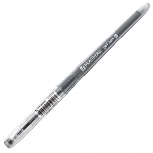 Ручка гелевая BRAUBERG DIAMOND, ЧЕРНАЯ, игольчатый узел 0,5мм, линия письма 0,25мм, 143379 фото 101808