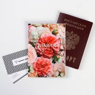 Обложка для паспорта "Нежные цветы" (1 шт)  фото 78292