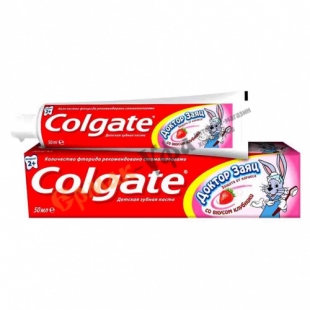 Зубная паста COLGATE Детская Доктор заяц со вкусом клубники 50 мл фото 53895