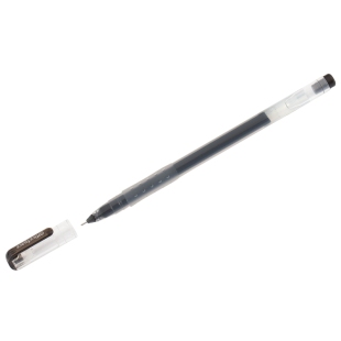 Ручка гелевая OfficeSpace "HC-1" черная, 0,4мм, бесстержневая, игольчатый наконечник фото 100473
