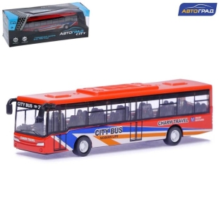  Автобус металлический "Междугородний", инерционный, масштаб 1:43, №SL-2516 фото 96829