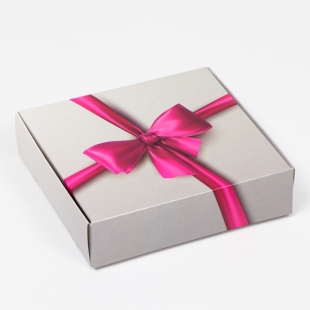 Коробка самосборная "Бант", розовая, 20 х 18 х 5 см, 7441362 фото 86191