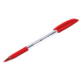 Ручка шариковая Berlingo "Triangle 110" красная, 0,7мм, трехгран., грип фото 94345