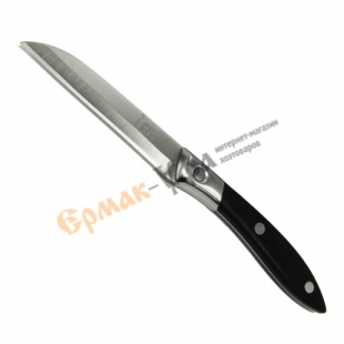 Нож SANLIU С 7 кухонный для мяса длина лезвия 9см, углеродистая сталь, карболитовая ручка фото 73088