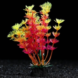 Растение искусственное аквариумное, 3 х 13 см, оранжевое    фото 112787