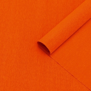 Бумага гофрированная 374 оранжевая,90 гр,50 см х 1,5 м  фото 113060