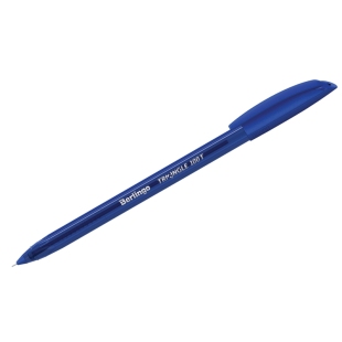 Ручка шариковая Berlingo "Triangle 100T" синяя, 0,7мм, трехгран., игольчатый стержень фото 101630