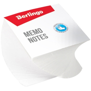 Блок для записи на склейке Berlingo "Classic", 8*8*5см, витой, белый фото 109135
